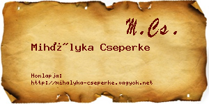 Mihályka Cseperke névjegykártya
